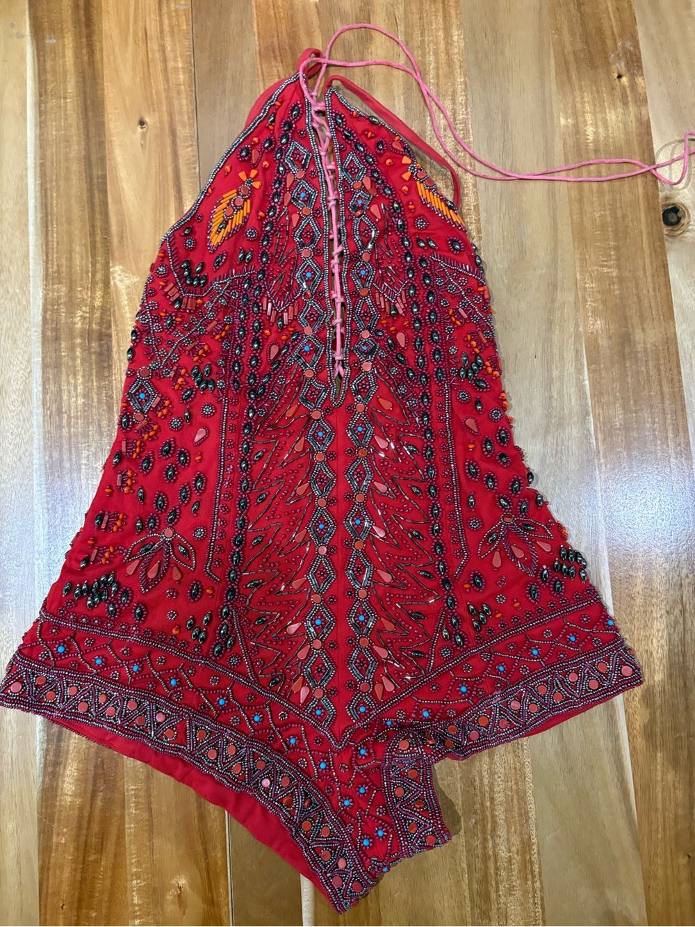 Revolve NBD Red Embellished
Beaded Romper - Picture 5 of 10